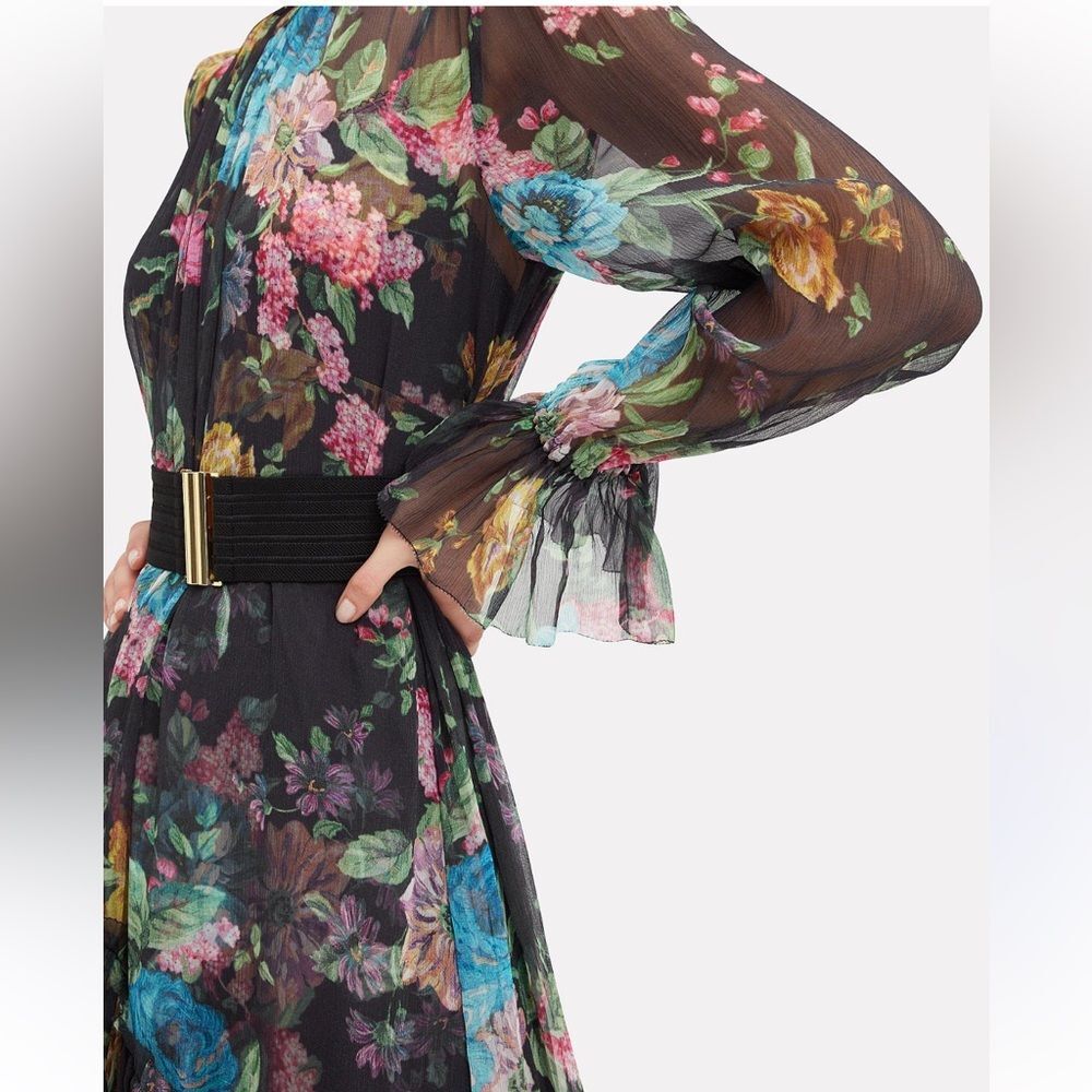 NWOT Zimmermann  ninety six Floral Black Dress - Picture 8 of 14